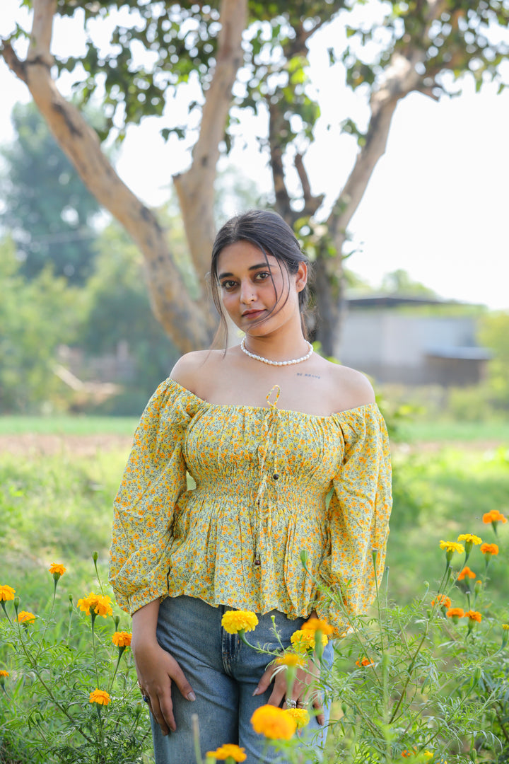 Mehr Top -  Yellow Ditsy
