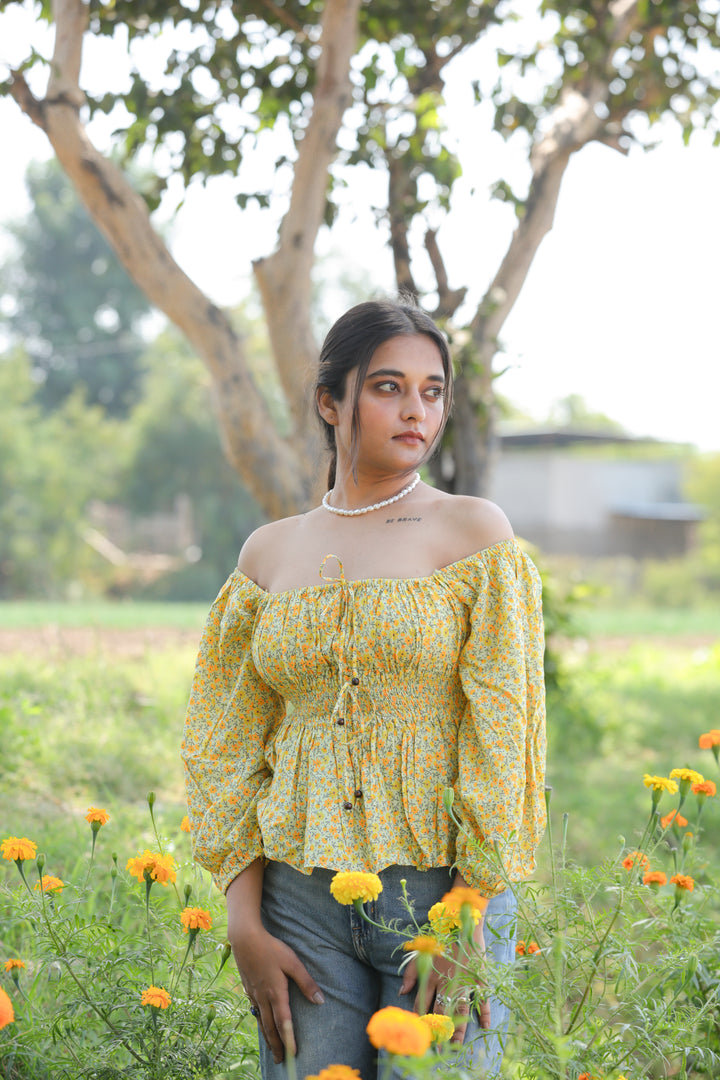 Mehr Top -  Yellow Ditsy