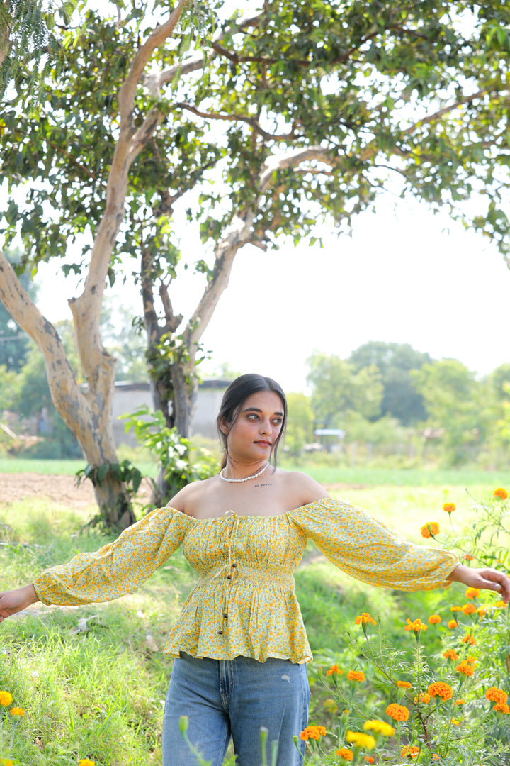 Mehr Top -  Yellow Ditsy