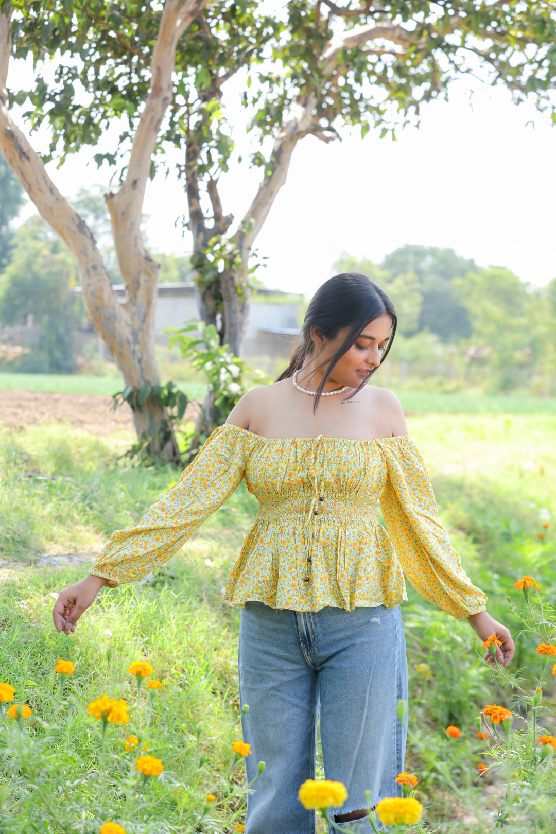 Mehr Top -  Yellow Ditsy