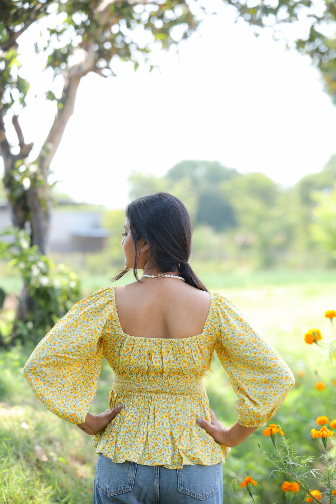 Mehr Top -  Yellow Ditsy
