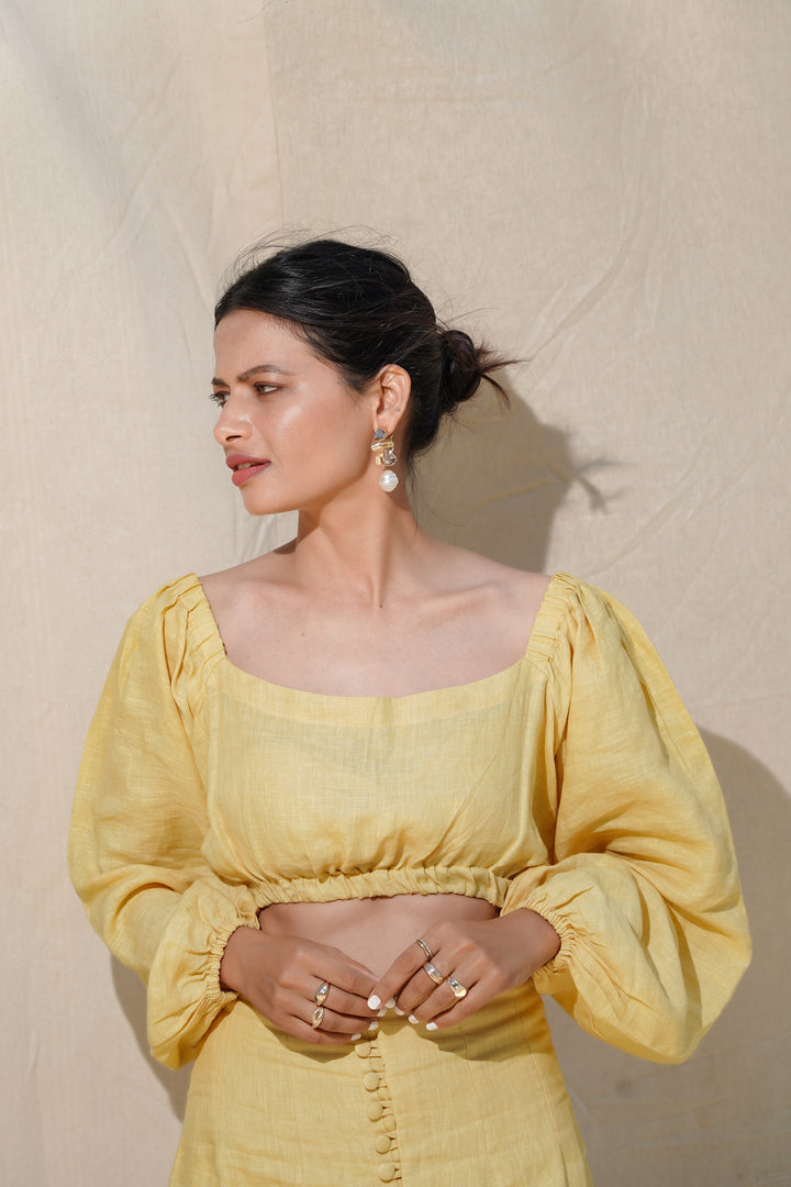 Shama Parwana Set - Yellow